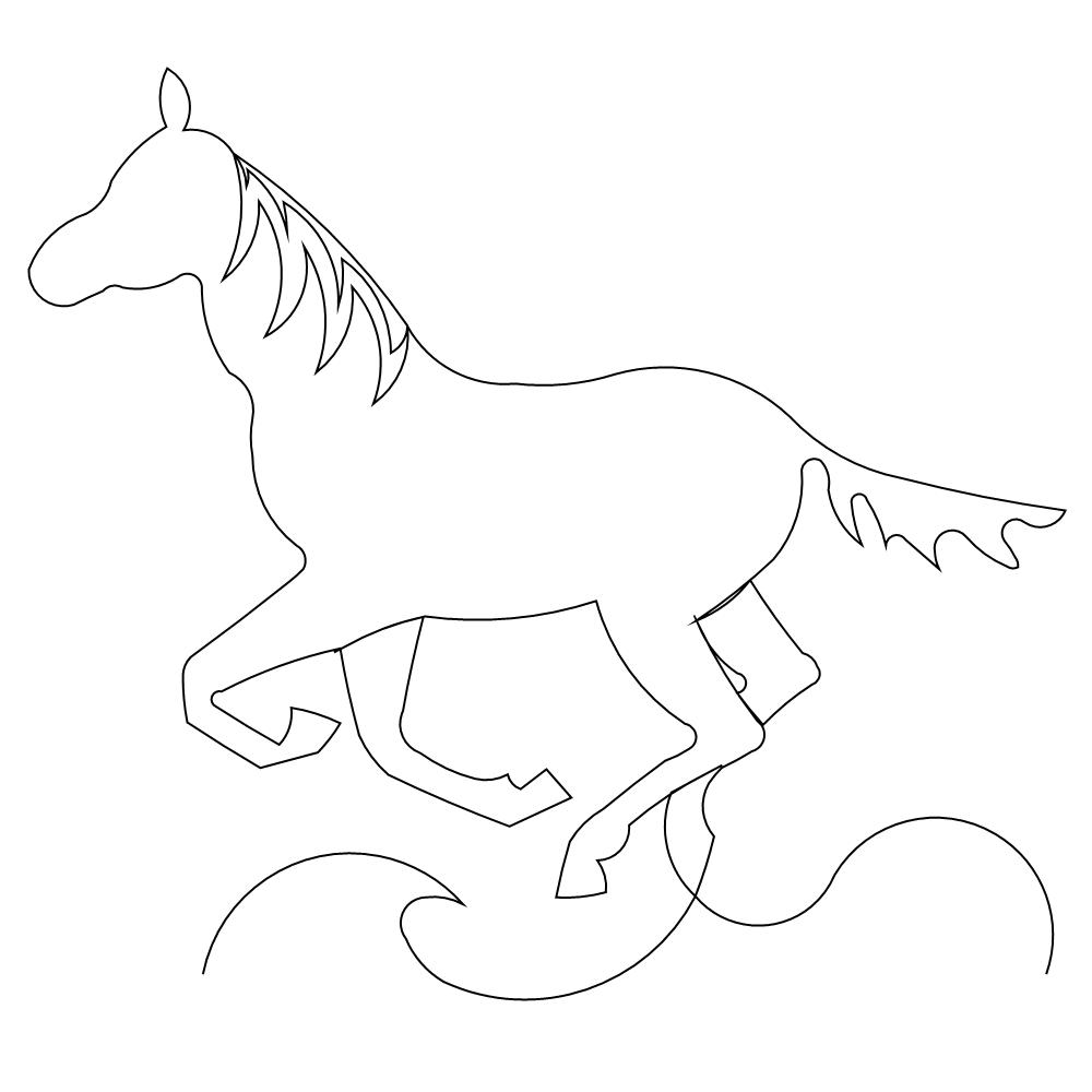 running horse border 001 Digital Pattern Sweet Dreams Quilt Studio